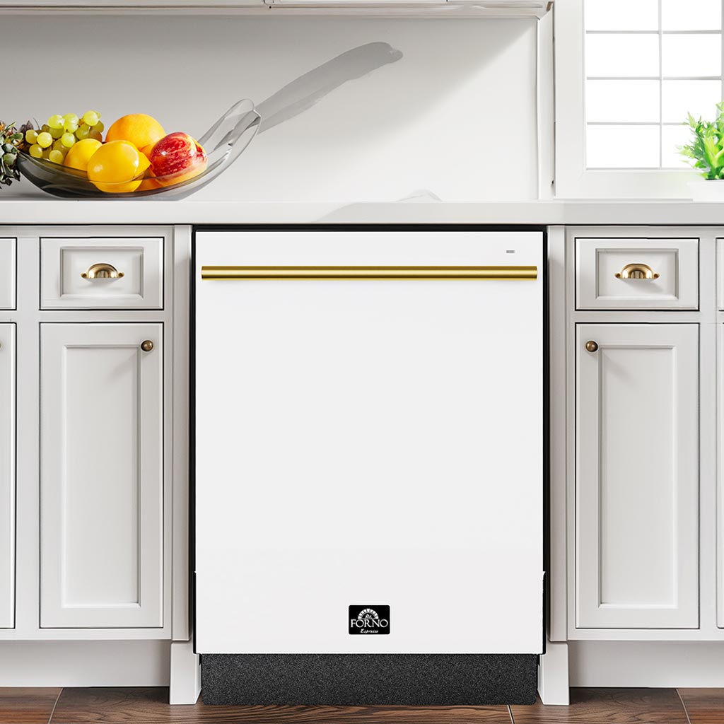 FORNO Romano 24 Inch Built-In Tall Tub, Top Control, Dishwasher, 52 dBA, ENERGY STAR – FDWBI8035-24WHT