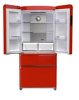 FORNO Luigi 33-Inch French Door Refrigerator, 18 cu. ft., Red, with Handle-Free Design – FFFFD1791-33RED