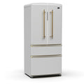 White with Antique Brass Handles