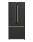 FORNO Gallipoli 30 Inch French Door Refrigerator with Bottom Freezer 17.5 Cu. Ft. Capacity in Black – FFFFD1974-31BLK