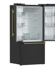 FORNO Gallipoli 30 Inch French Door Refrigerator with Bottom Freezer 17.5 Cu. Ft. Capacity in Black – FFFFD1974-31BLK