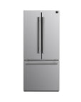 FORNO Gallipoli 30 Inch French Door Refrigerator with Bottom Freezer 17.5 Cu. Ft. Capacity in Stainless Steel – FFFFD1974-31SB