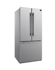 FORNO Gallipoli 30 Inch French Door Refrigerator with Bottom Freezer 17.5 Cu. Ft. Capacity in Stainless Steel – FFFFD1974-31SB