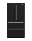 FORNO Moena 36 inch French Door Refrigerator in Black, 19.2 cu.ft. Capacity with Ice Maker – FFRBI1820-36BLK