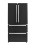 FORNO Moena 36 inch French Door Refrigerator in Black, 19.2 cu.ft. Capacity with Ice Maker – FFRBI1820-36BLK