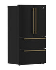 FORNO Moena 36 inch French Door Refrigerator in Black, 19.2 cu.ft. Capacity with Ice Maker – FFRBI1820-36BLK