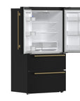 FORNO Moena 36 inch French Door Refrigerator in Black, 19.2 cu.ft. Capacity with Ice Maker – FFRBI1820-36BLK