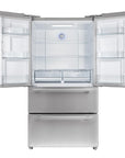 FORNO Moena 36 inch French Door Refrigerator in Stainless Steel, 19.2 cu.ft. Capacity with Ice Maker – FFRBI1820-36SB