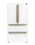 FORNO Moena 36 inch French Door Refrigerator in White, 19.2 cu.ft. Capacity with Ice Maker – FFRBI1820-36WHT