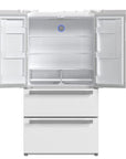 FORNO Moena 36 inch French Door Refrigerator in White, 19.2 cu.ft. Capacity with Ice Maker – FFRBI1820-36WHT