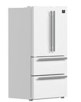 FORNO Moena 36 inch French Door Refrigerator in White, 19.2 cu.ft. Capacity with Ice Maker – FFRBI1820-36WHT