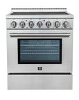 FORNO Paolo 30 Inch Freestanding Electric Range in Stainless-Steel, 4.38 cu.ft. True Convection Oven –  FFSEL6011-30S