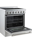 FORNO Paolo 30 Inch Freestanding Electric Range in Stainless-Steel, 4.38 cu.ft. True Convection Oven –  FFSEL6011-30S