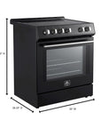 FORNO Leonardo Espresso 30 Inch Electric Range Black – FFSEL6012-30BLK