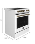 FORNO Leonardo Espresso 30 Inch Electric Range White – FFSEL6012-30WHT