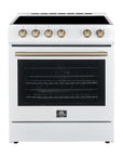 FORNO Leonardo Espresso 30 Inch Electric Range White – FFSEL6012-30WHT