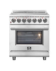 FORNO Massimo 30 Inch Freestanding Chef Door Electric Range Stainless Steel  – FFSEL6020-30