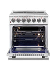 FORNO Massimo 30 Inch Freestanding Chef Door Electric Range Stainless Steel  – FFSEL6020-30