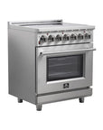 FORNO Massimo 30 Inch Freestanding Chef Door Electric Range Stainless Steel  – FFSEL6020-30