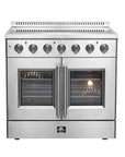 FORNO Galiano 36 Inch French Door Electric Range All Stainless Steel, 5 Elements, 5.36 cu.ft. – FFSEL6917-36