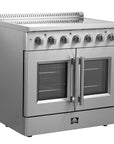 FORNO Galiano 36 Inch French Door Electric Range All Stainless Steel, 5 Elements, 5.36 cu.ft. – FFSEL6917-36