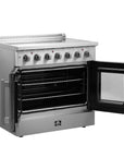 FORNO Galiano 36 Inch French Door Electric Range All Stainless Steel, 5 Elements, 5.36 cu.ft. – FFSEL6917-36