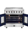 FORNO Massimo 36 Inch French Door Electric Range Stainless Steel, 5 Elements, 5.36 cu.ft. – FFSEL6955-36