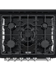 FORNO Leonardo Espresso 30 Inch Black Gas Range, 5 Burners, 39500 BTU, 5 cu.ft. Convection Oven – FFSGS1116-30BLK