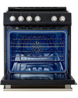 FORNO Leonardo Espresso 30-Inch Slide-In Induction Range Black – FFSIN0982-30BLK