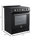 FORNO Leonardo Espresso 30-Inch Slide-In Induction Range Black – FFSIN0982-30BLK