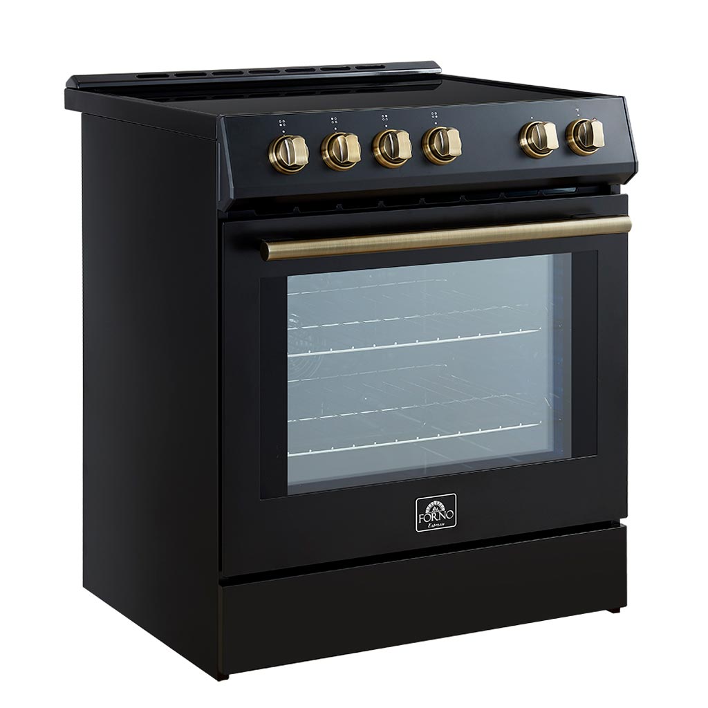 FORNO Leonardo Espresso 30-Inch Slide-In Induction Range Black – FFSIN0982-30BLK