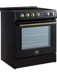 FORNO Leonardo Espresso 30-Inch Slide-In Induction Range Black – FFSIN0982-30BLK