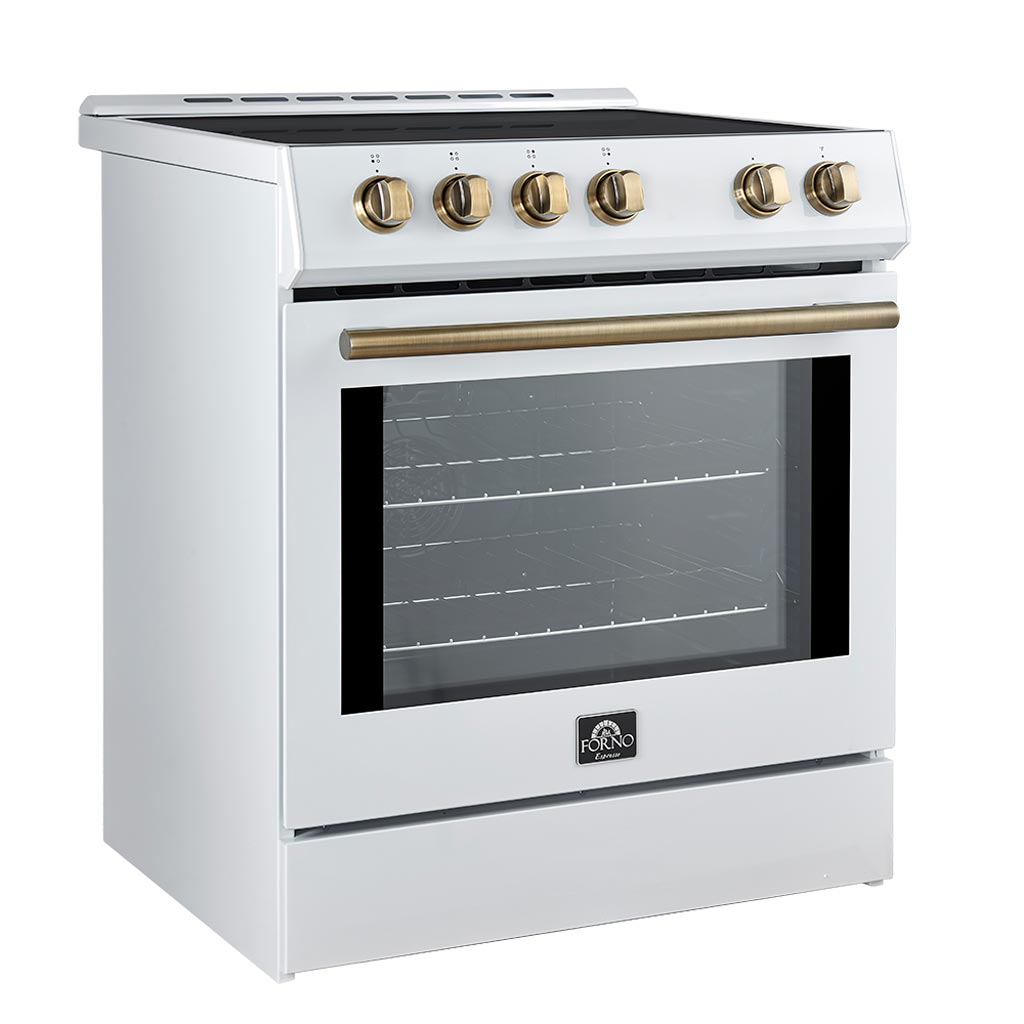 FORNO Leonardo Espresso 30-Inch Slide-In Induction Range White – FFSIN0982-30WHT