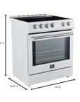 FORNO Leonardo Espresso 30-Inch Slide-In Induction Range White – FFSIN0982-30WHT