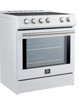 FORNO Leonardo Espresso 30-Inch Slide-In Induction Range White – FFSIN0982-30WHT