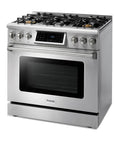 THOR Kitchen 36-Inch Tilt Panel Gas Range – Professional – Model TRG3601, TRG3601LP