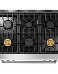 THOR Kitchen 36-Inch Tilt Panel Gas Range – Professional – Model TRG3601, TRG3601LP