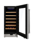 THOR Kitchen 15-Inch Single Zone Wine Cooler, 33 Wine Bottle Capacity – Model TWC1501